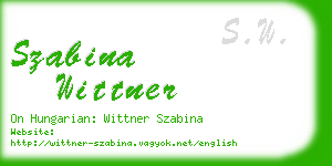 szabina wittner business card